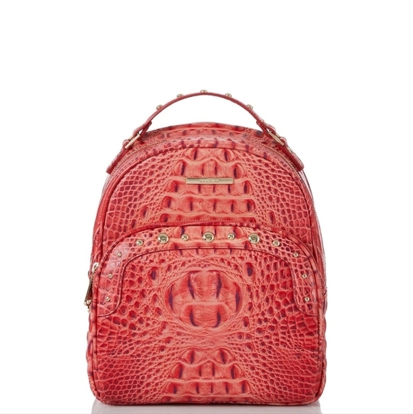 🔹️ BRAHMIN  🔹️Chelcy cayenne taos Melbourne Genuine  Leather backpack ✨️🎒 - Picture 4 of 11